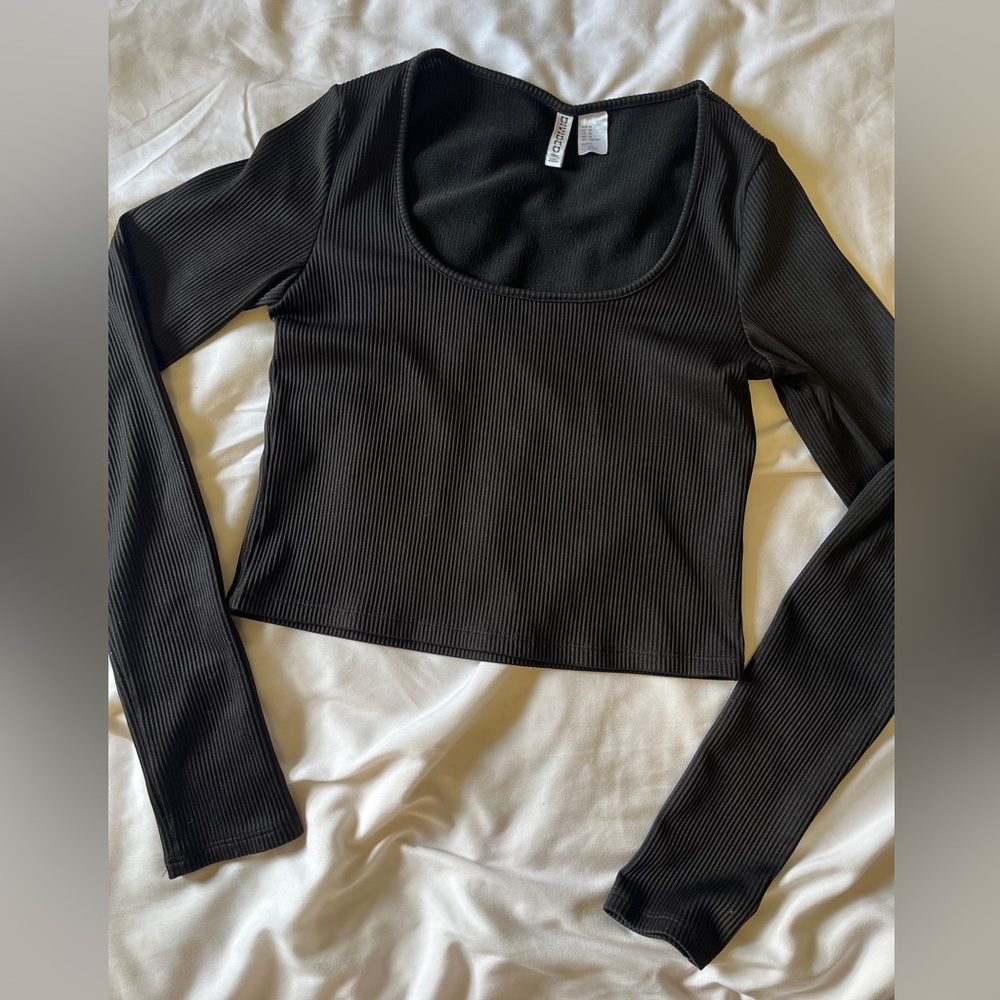Long sleeve ribbed top